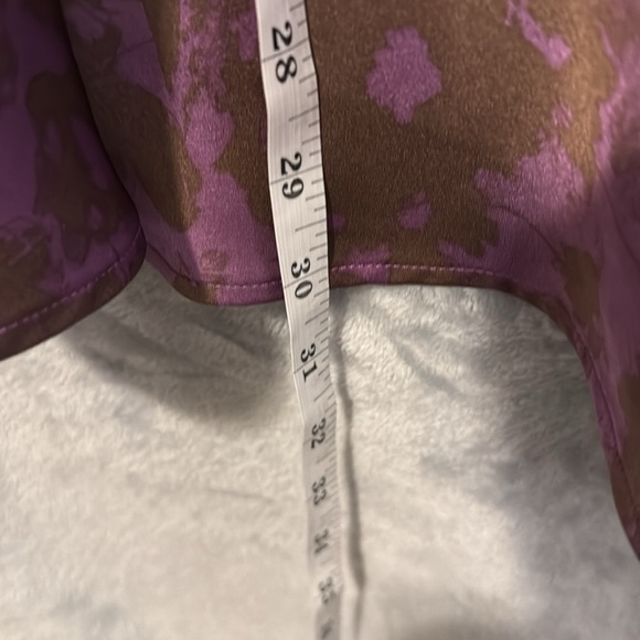 Nordstrom rack women’s maxi skirt XL brown and purple lightweight floral print - Picture 4 of 10